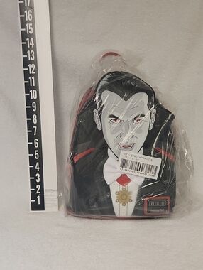 Loungefly Black and Red Dracula Backpack
